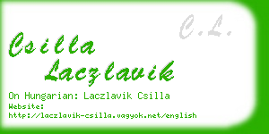 csilla laczlavik business card